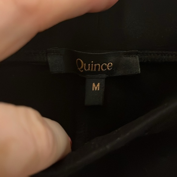Quince Ultra-Stretch Ponte Pants Straight Leg Size 8 Petite Black - Picture 3 of 8